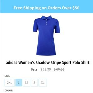 adidas Women’s Shadow Stripe Sport Polo